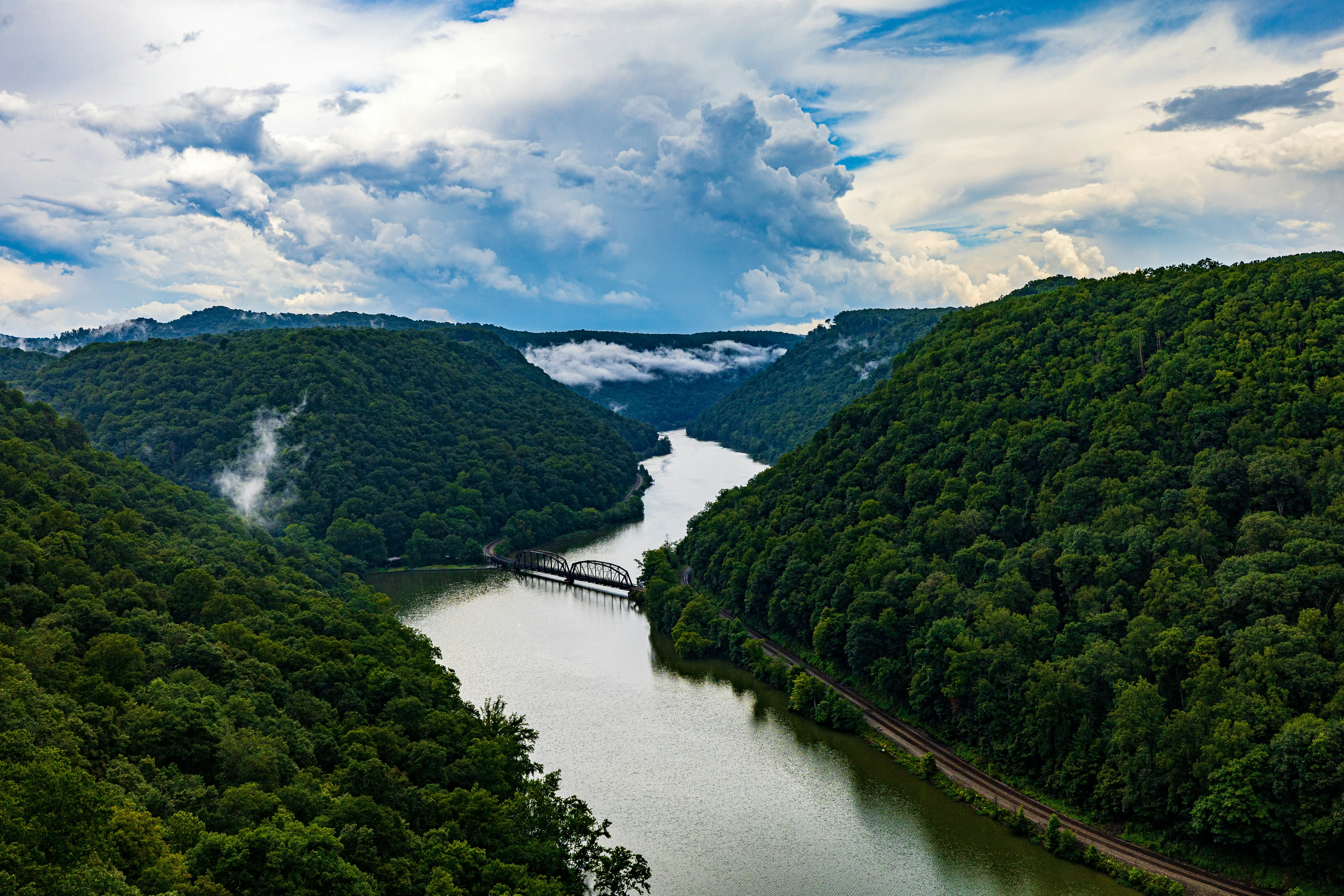 New River Gorge canyon view from Hawks Nest State Park, Ansted, West Virginia